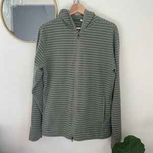 Lululemon Rival Hoodie Striped Green Jacket Full Zipper Size Large
